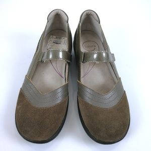 Sanita Brown Suede Mary Jane Flats Size 40